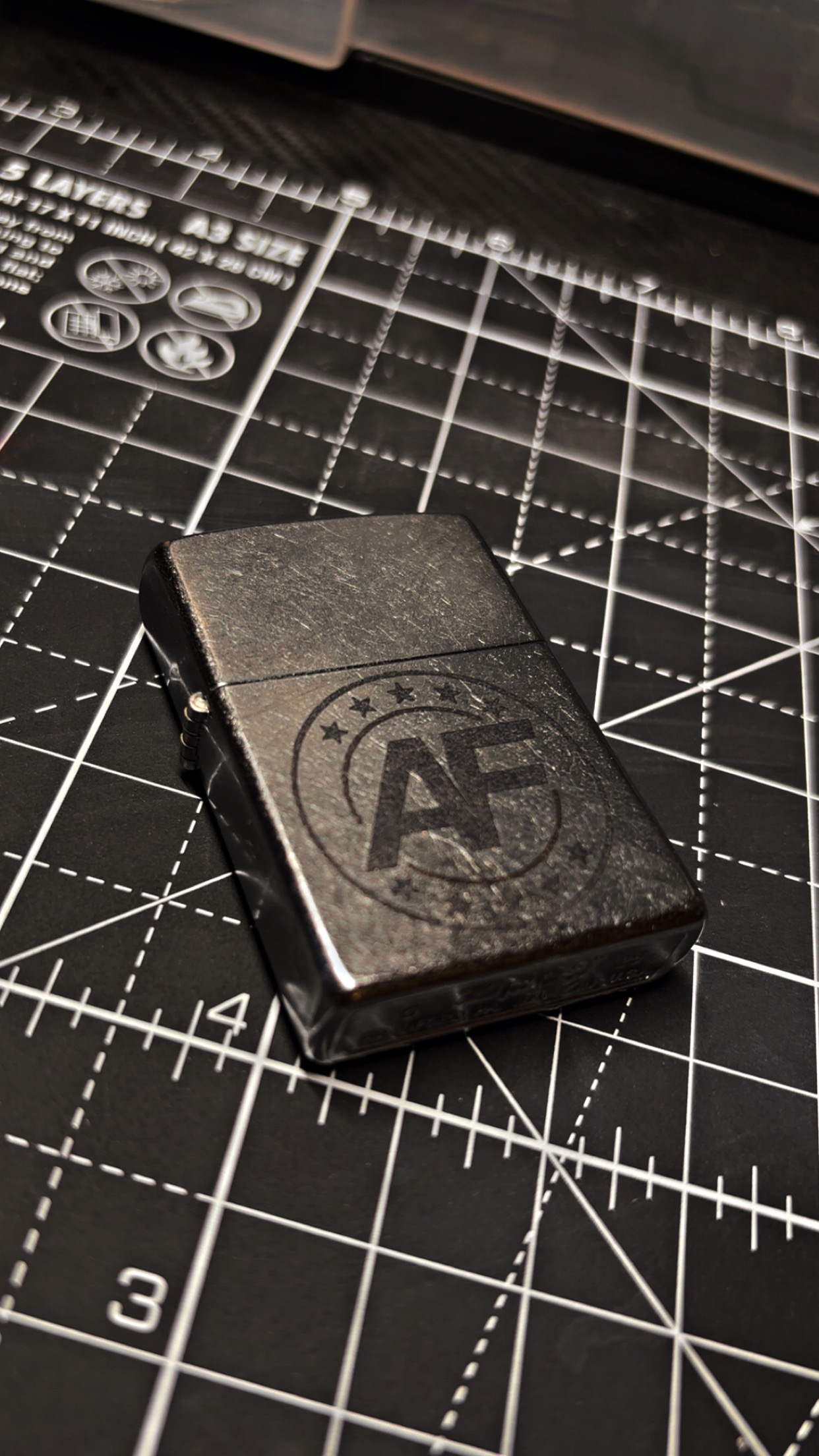 Custom engraved Zippo lighter